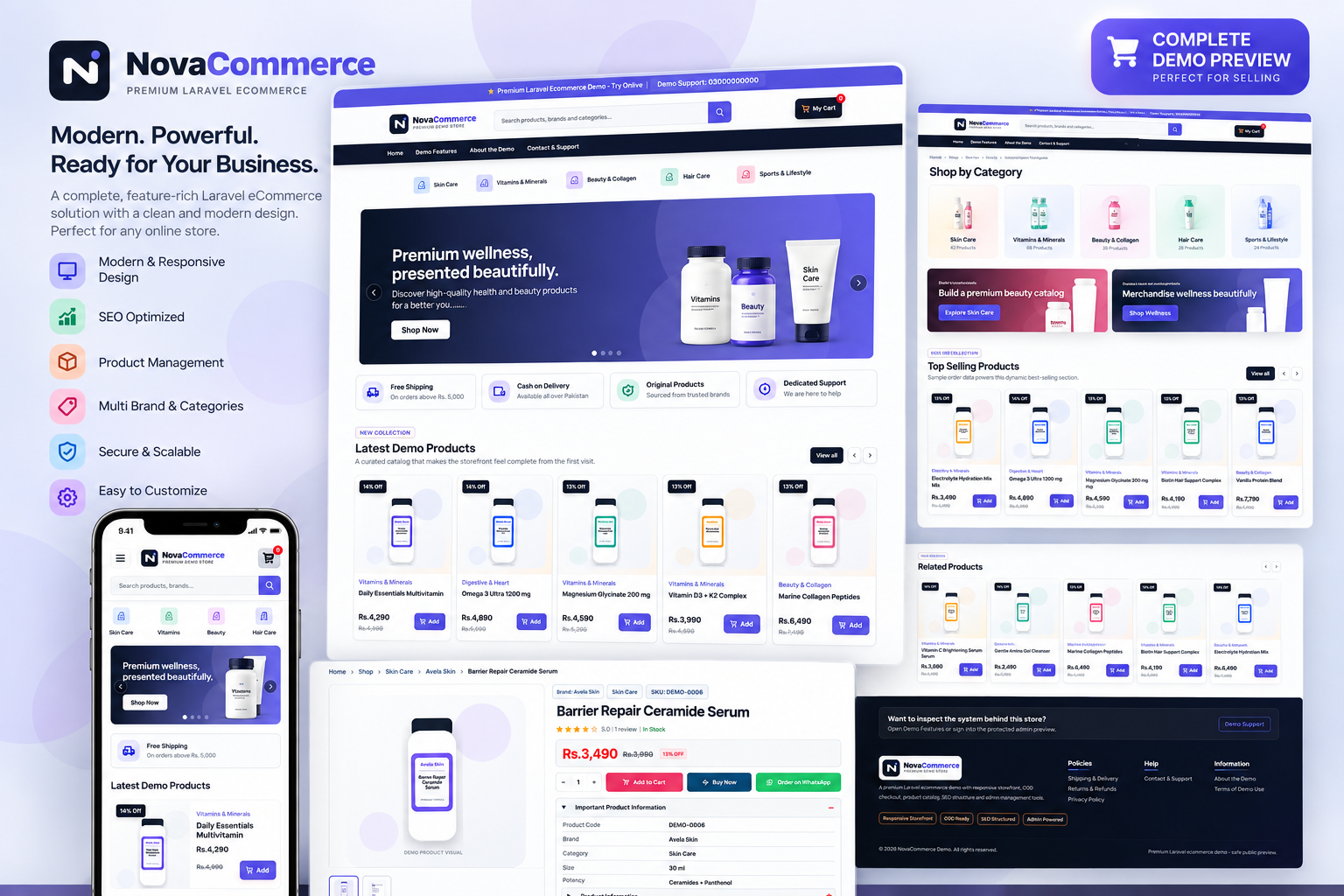 NovaCommerce – Premium Laravel eCommerce Web, Admin Panel & Complete Online Store Source Code